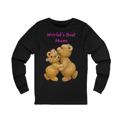 World's Best Mum Dancing Teddy Bears Long Sleeve Tee