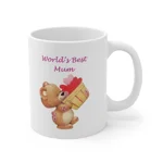 World's Best Mum Teddy And A Basket Of Hearts Coffee Mug