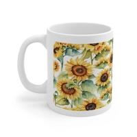 Sunflowers Watercolour Pattern Coffee Mug