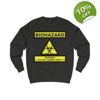 Biohazard Zombie Active Sign Sweatshirt