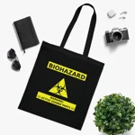 Zombie Biohazard Active Sign Cotton Shopping Tote Bag