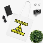 Zombie Biohazard Active Sign Cotton Shopping Tote Bag