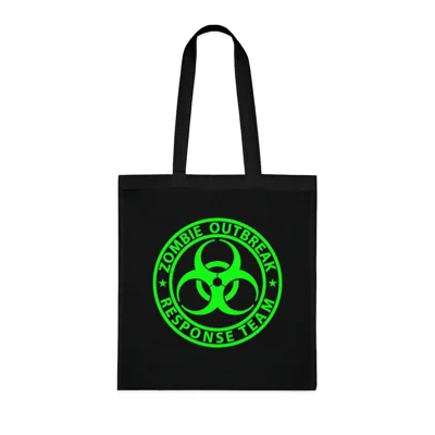 Zombie Outbreak Response Team Sign Cotton Shopping Tote Bag