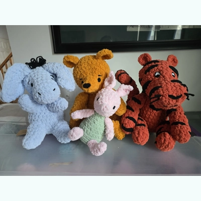 Set of 4 Classic Winnie-the-Pooh and Friends