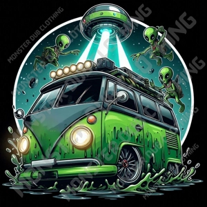 Melt Alien DUB Hoodie, Green