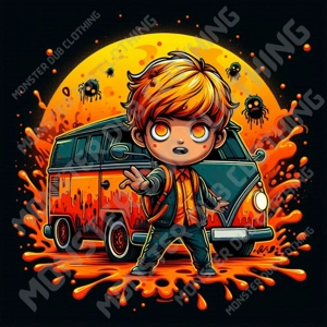 Orange Splat Kids Hoodie