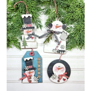 Prim Snowman Ornaments