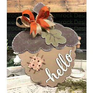 Hello Acorn Door Hanger