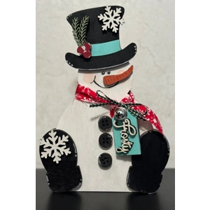 Chunky Sitting Snowman