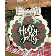 Holly Jolly Door hanger