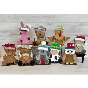 Animals with interchangeable hats