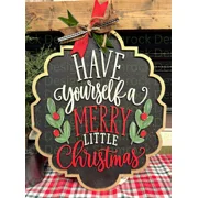 Merry Little Christmas Door Hanger