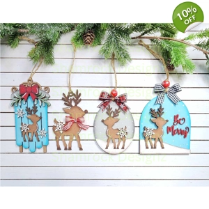 Oh Deer Christmas Reindeer Ornaments