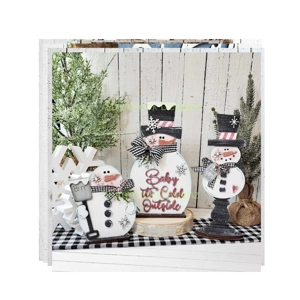 Standing Snowman Trio