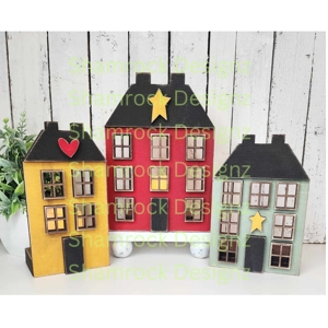 Salt Box House Votive Trio