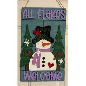 All Flakes Welcome Door hanger