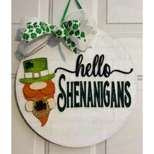Hello Shenanigans Door Hanger