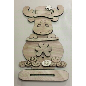 Moose Pot Of Gold St. Patrick's Day Shelf Sitter