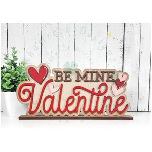 Valentine Word Art Shelf Sitter