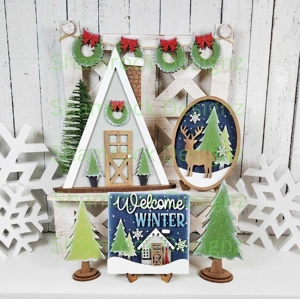 Winter Cabin Decor Set