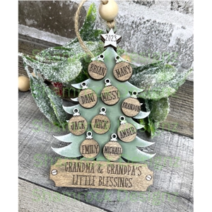 Personalized Christmas Tree Family Ornament