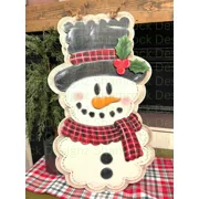 Wavy Snowman Door Hanger