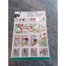 Go Boeing 737-300 saftey card