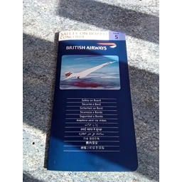 Concorde Saftey Card