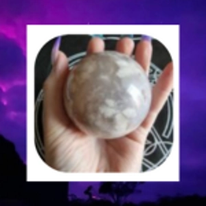 Large Flower Agate Sphere