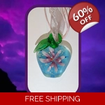 Glass Drop Necklace - Cosmic Apple