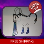 Glass drop Necklace & Earrings Set