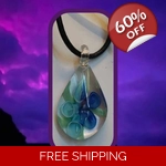 Glass Tear Drop Necklace #3