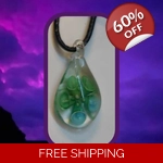 Glass Tear Drop Necklace #1