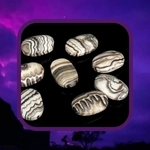 Stripey Calcite Palm Stone