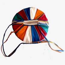 Leather Circle Leather Handbag Rainbow of Color
