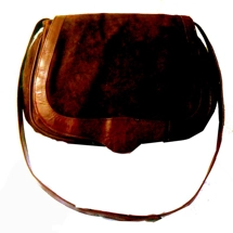Rust Suede Front Flap Leather Trim