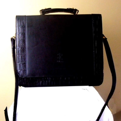 Shoulder Strap Briefcase Handbag Faux Leather
