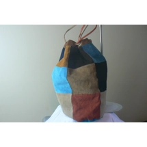 Suede Patchwork Tote Bag