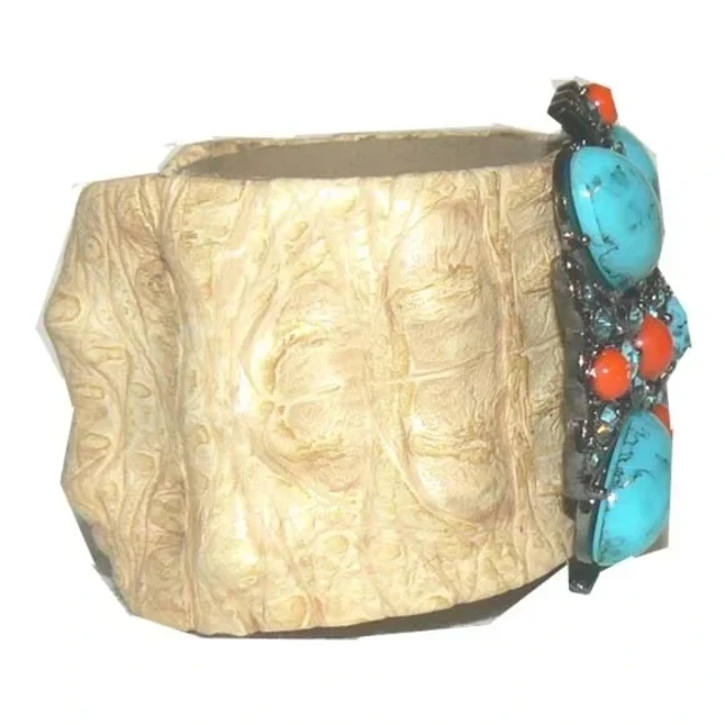 Additional Image for Turquoise Colored Stones Cuff Bracelet