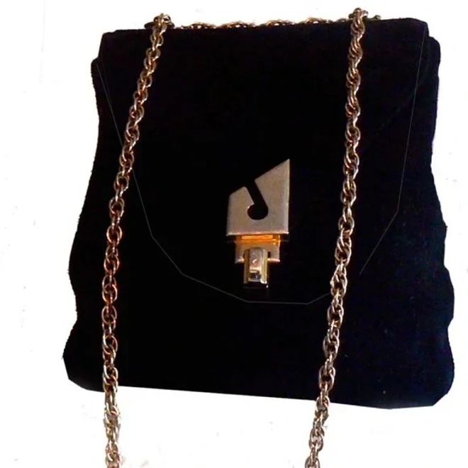 product Image for Suede Black Shoulder Bag