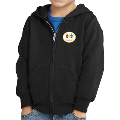 Black Full Zip Toddler Hoodie