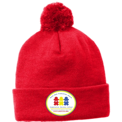 Red Pom Beanie