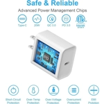 USB C Charger Block [2 Pack] iPhone 16 15 14 13 12 11 Charger Block, Type C Wall Charger 20 Watt