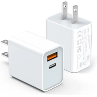 LCGENS USB C Wall Charger , 2-Pack Dual Port PD Power Delivery Fast Type C Charging