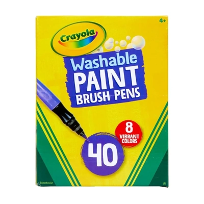 Crayola No-Drip Paint Brush Pens, Assorted Colors Set, 40 Count, Creative Gift for Kids and Teens Crayola No-Drip Paint Brush Pens, Assorted Colors Set, 40 Count, Creative Gift for Kids and Teens