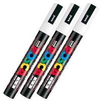 Uni Posca Paint Marker Pen PC-5M , Medium Point, White Ink..
