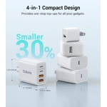 40 USB C Charger Cube, 2-Pack Wall Plug Fast Charging Block, 4-Port PD+QC Power Adapter Multiport B 40 USB C Charger Cube, 2-Pack Wall Plug Fast Charging Block, 4-Port PD+QC Power Adapter Multiport B