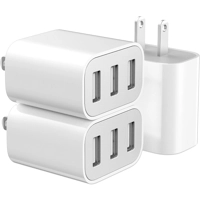 USB Wall Charger, 3 Pack 3-Port USB Charger