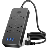 FUAUFAS Power Strip Surge Protector with 6 Outlets & 3 USB..