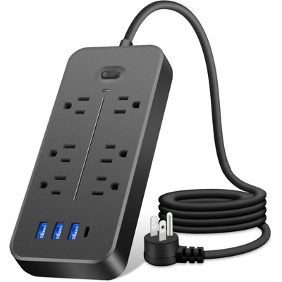 FUAUFAS Power Strip Surge Protector with 6 Outlets & 3 USB Ports FUAUFAS Power Strip Surge Protector with 6 Outlets & 3 USB Ports
